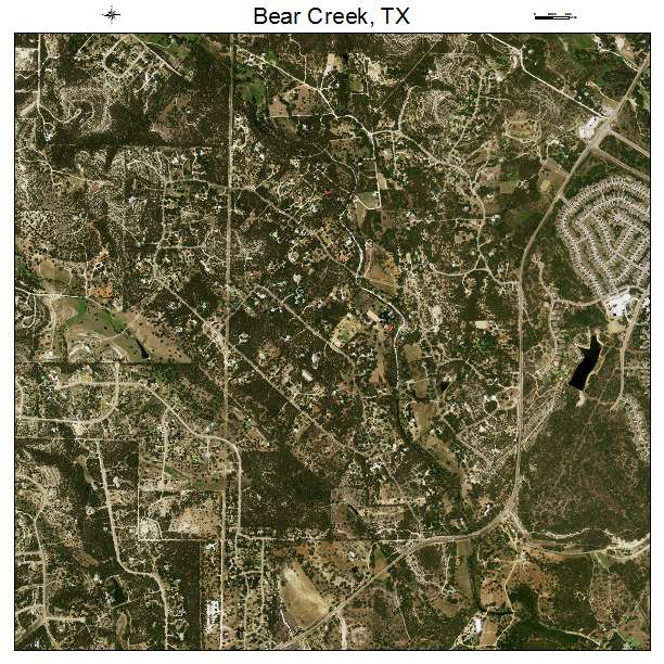 Bear Creek, TX air photo map