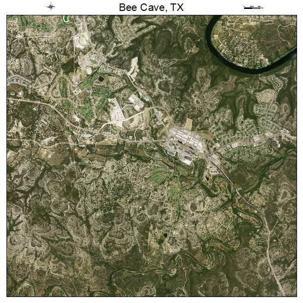 Bee Cave, TX air photo map