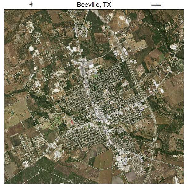 Beeville, TX air photo map