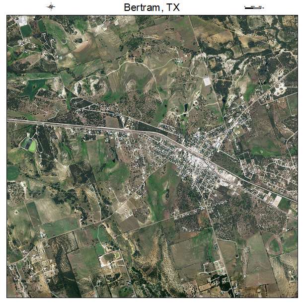 Bertram, TX air photo map