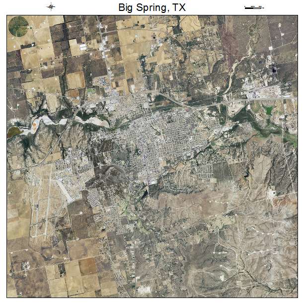 Big Spring, TX air photo map