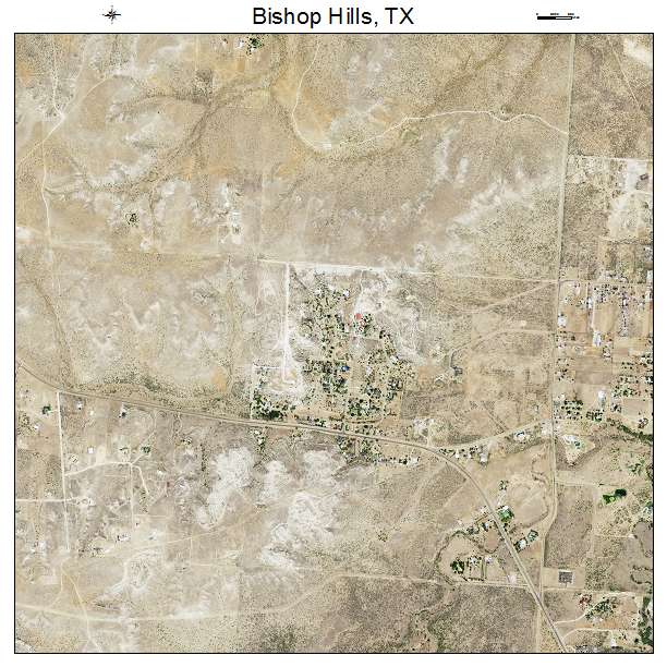 Bishop Hills, TX air photo map