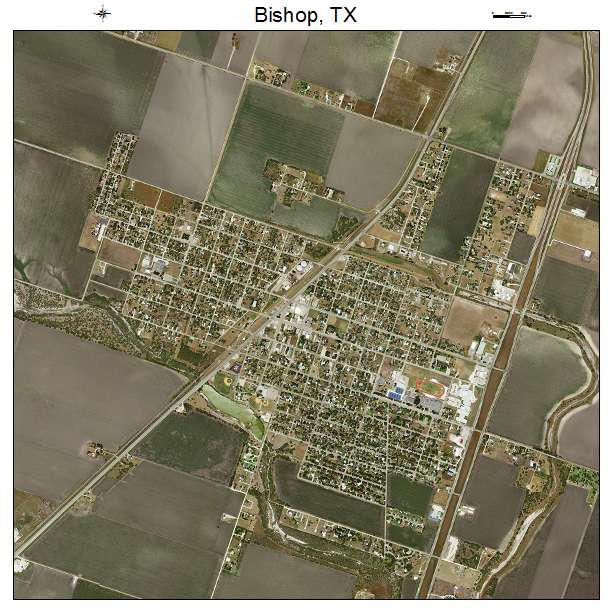 Bishop, TX air photo map