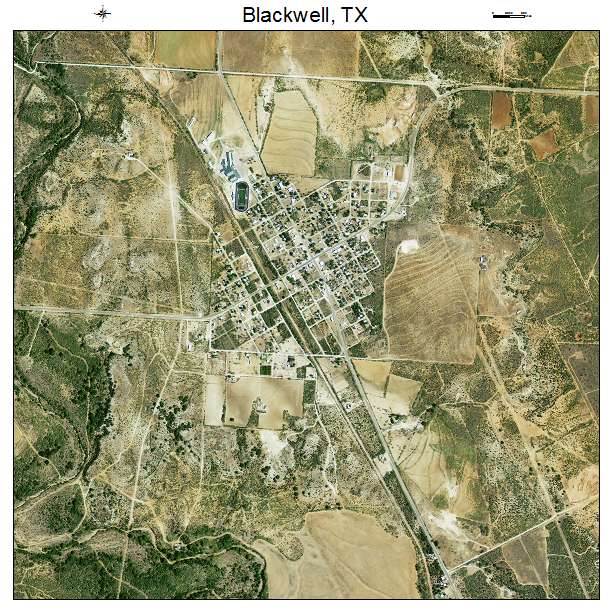 Blackwell, TX air photo map