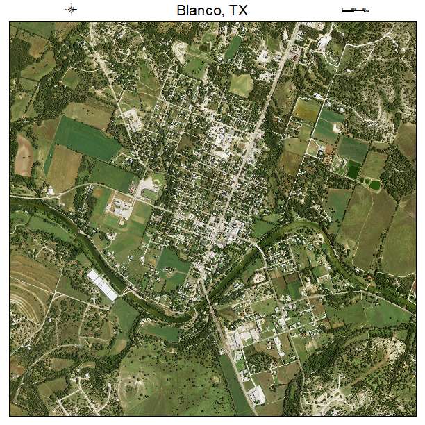 Blanco, TX air photo map