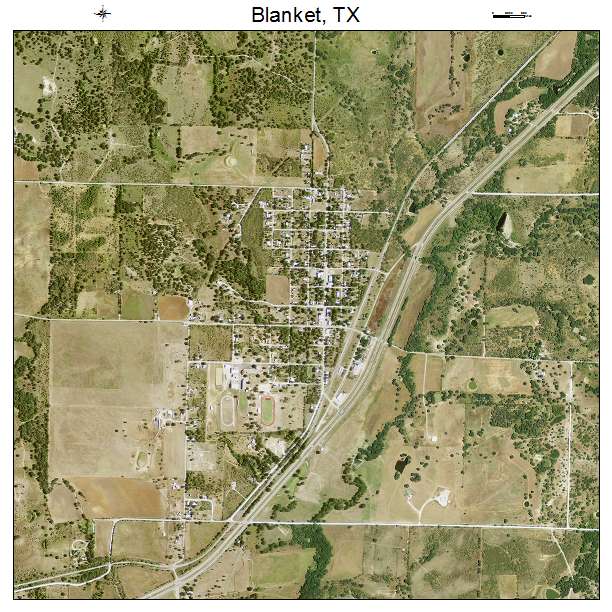 Blanket, TX air photo map