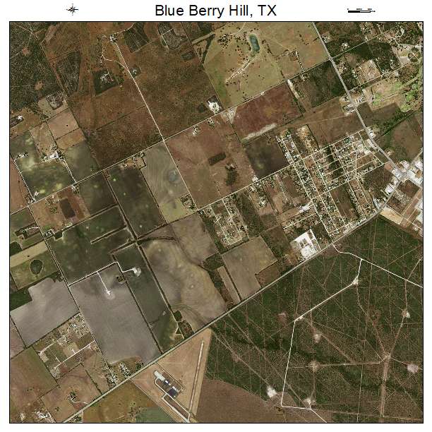 Blue Berry Hill, TX air photo map
