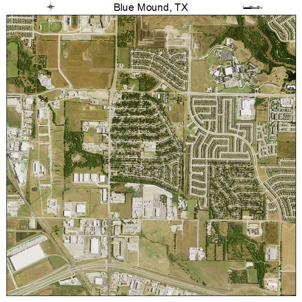 Blue Mound, TX air photo map
