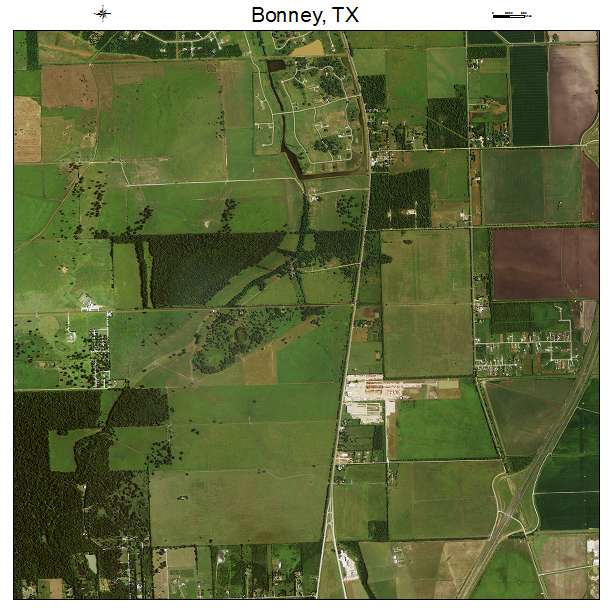 Bonney, TX air photo map