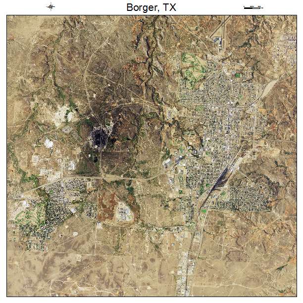 Borger, TX air photo map