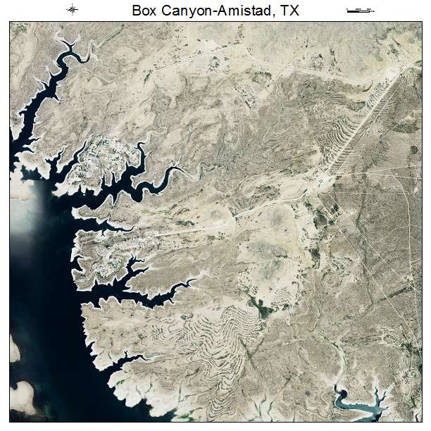 Box Canyon Amistad, TX air photo map