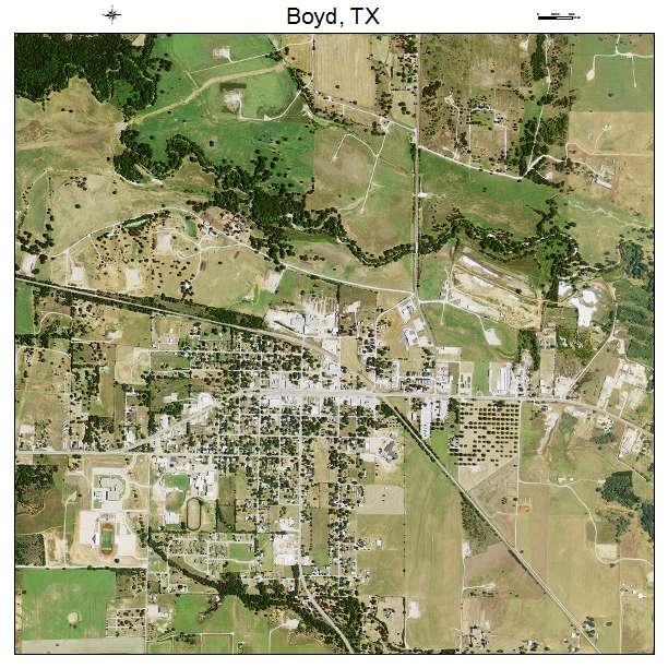 Boyd, TX air photo map