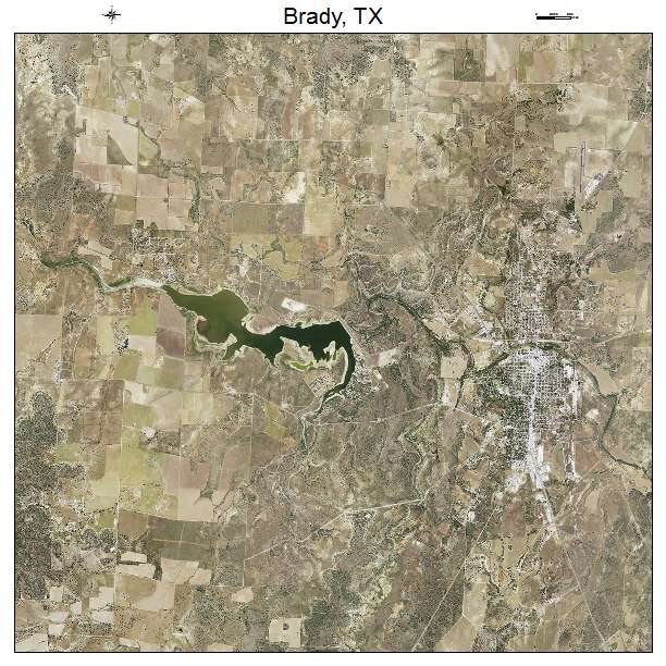 Brady, TX air photo map