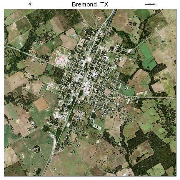 Bremond, TX air photo map