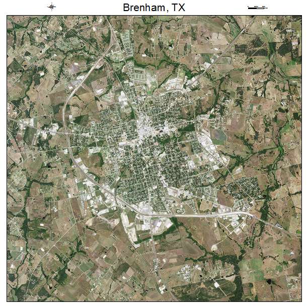 Brenham, TX air photo map