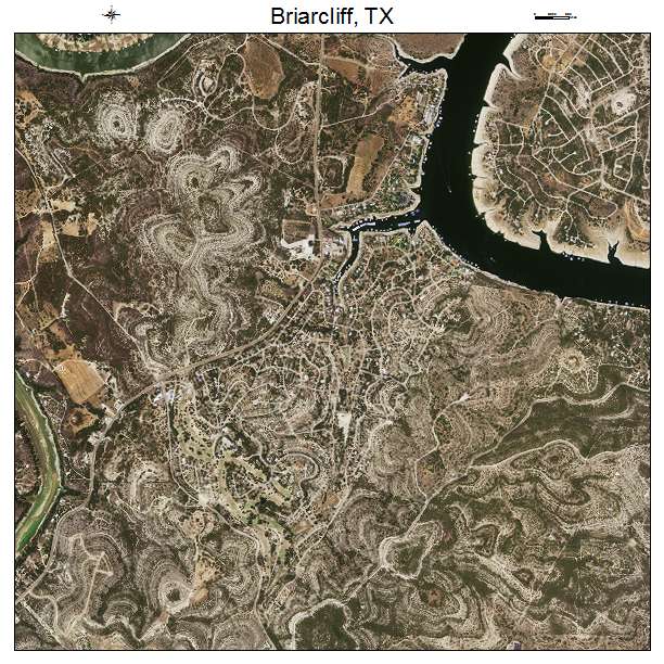 Briarcliff, TX air photo map