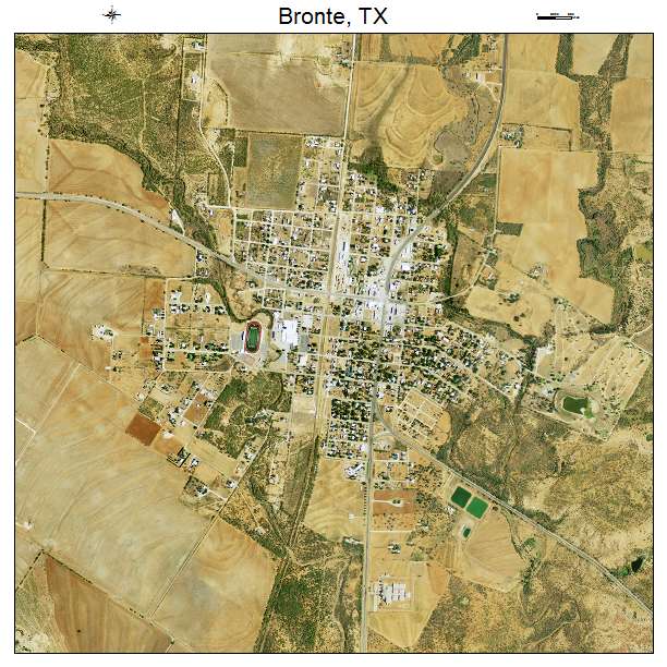 Bronte, TX air photo map