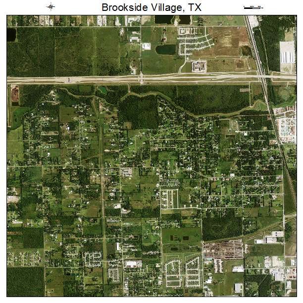 Brookside Village, TX air photo map
