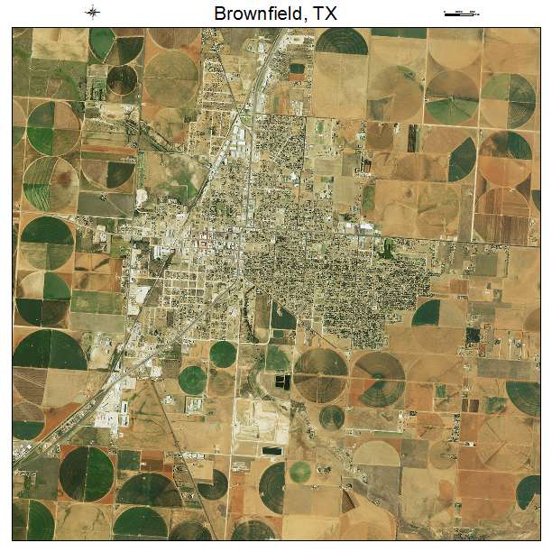 Brownfield, TX air photo map