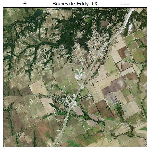 Bruceville Eddy, TX air photo map
