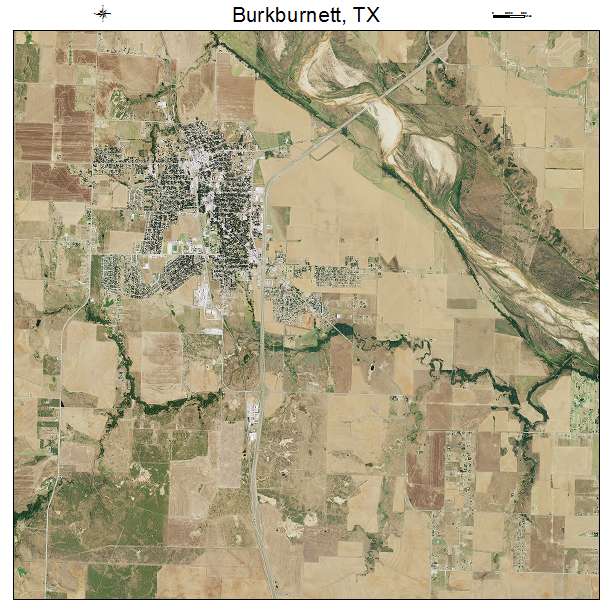Burkburnett, TX air photo map