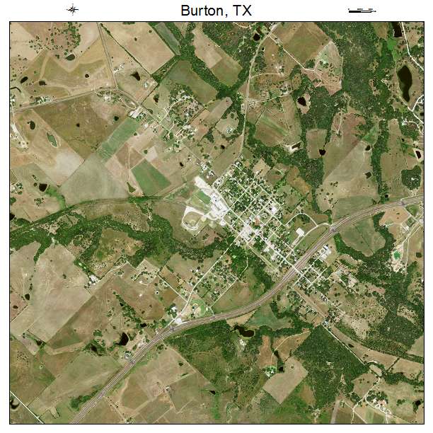 Burton, TX air photo map