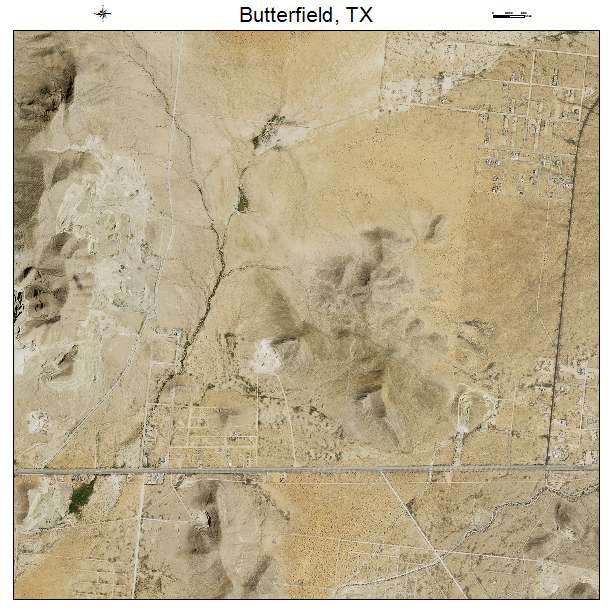 Butterfield, TX air photo map