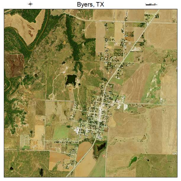 Byers, TX air photo map