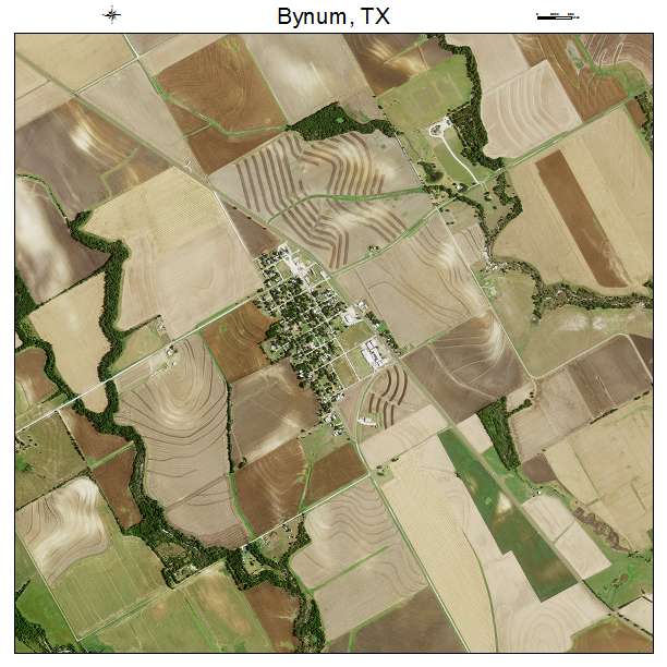 Bynum, TX air photo map