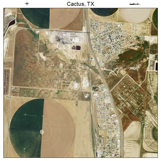 Cactus, TX air photo map