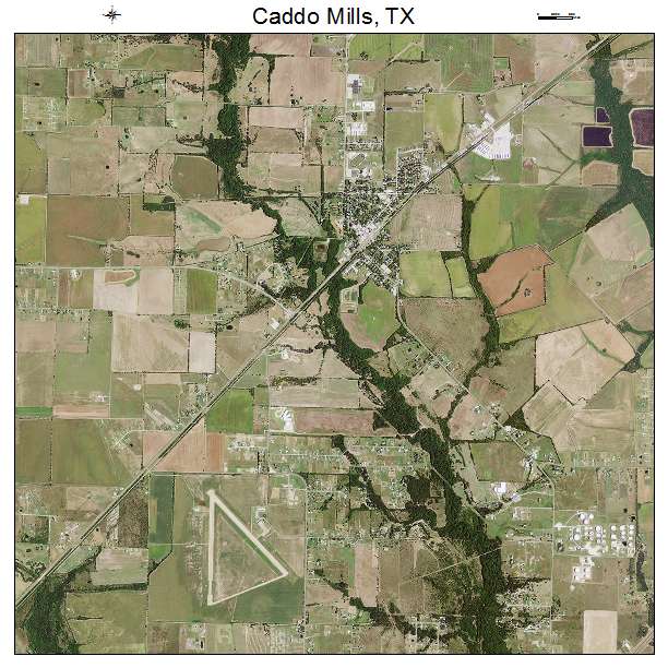 Caddo Mills, TX air photo map