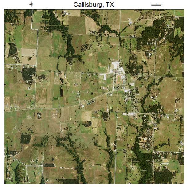 Callisburg, TX air photo map