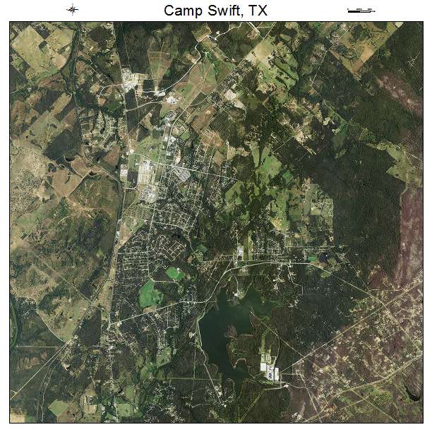 Camp Swift, TX air photo map