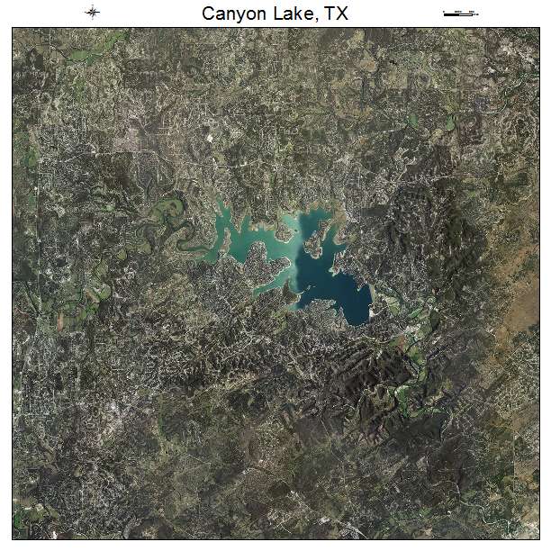 Canyon Lake, TX air photo map