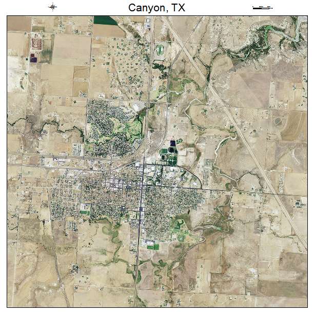 Canyon, TX air photo map