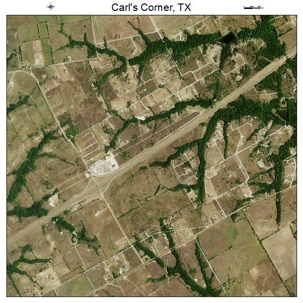 Carls Corner, TX air photo map