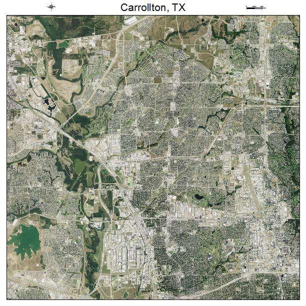 Carrollton, TX air photo map