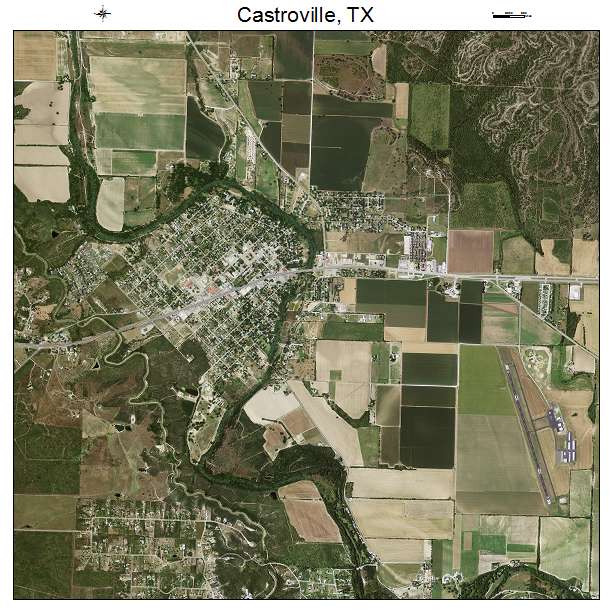 Castroville, TX air photo map