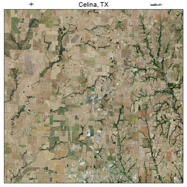 Aerial Photography Map of Celina, TX Texas