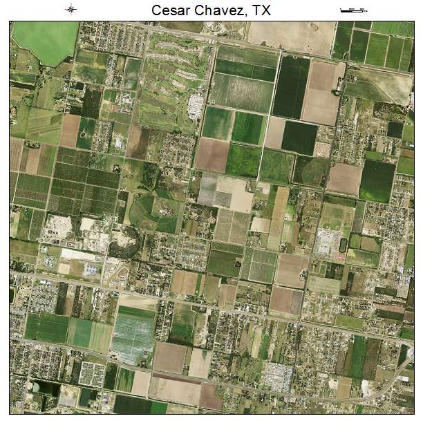 Cesar Chavez, TX air photo map