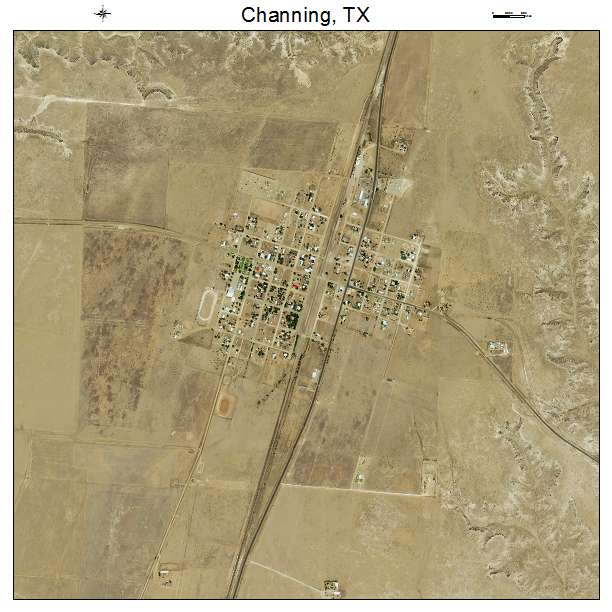 Channing, TX air photo map