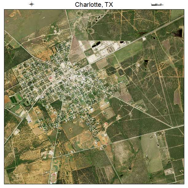 Charlotte, TX air photo map