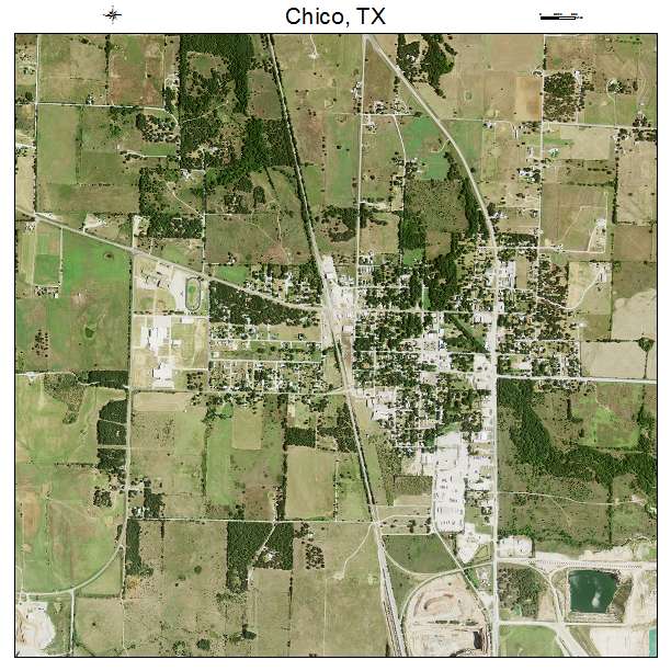 Chico, TX air photo map