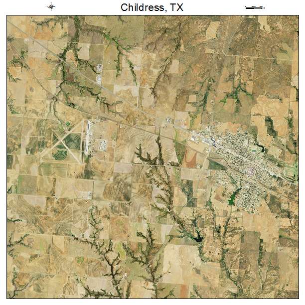 Childress, TX air photo map