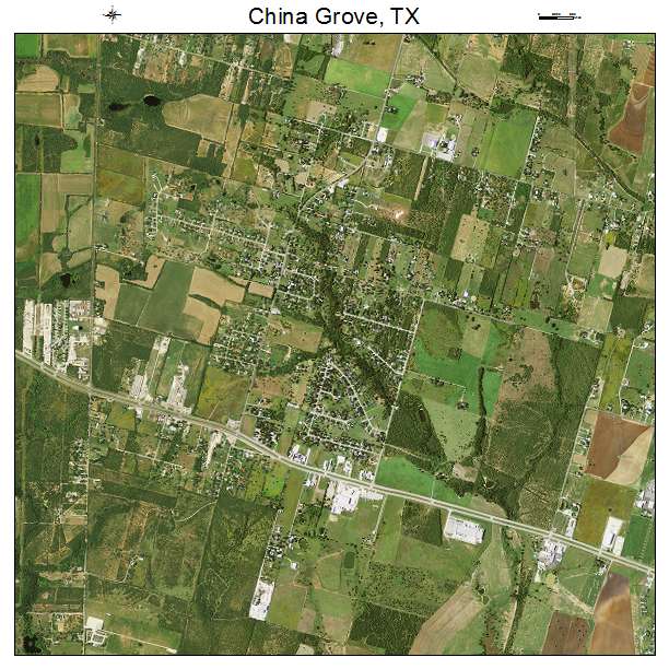 China Grove, TX air photo map