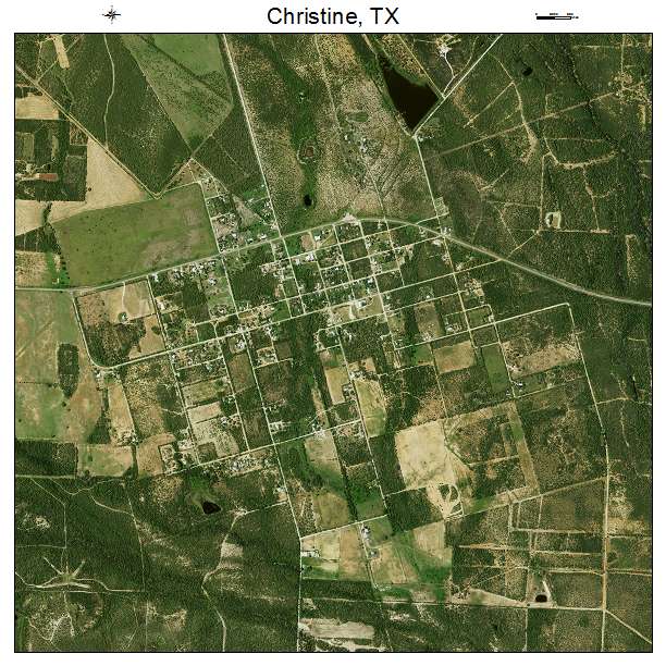 Christine, TX air photo map