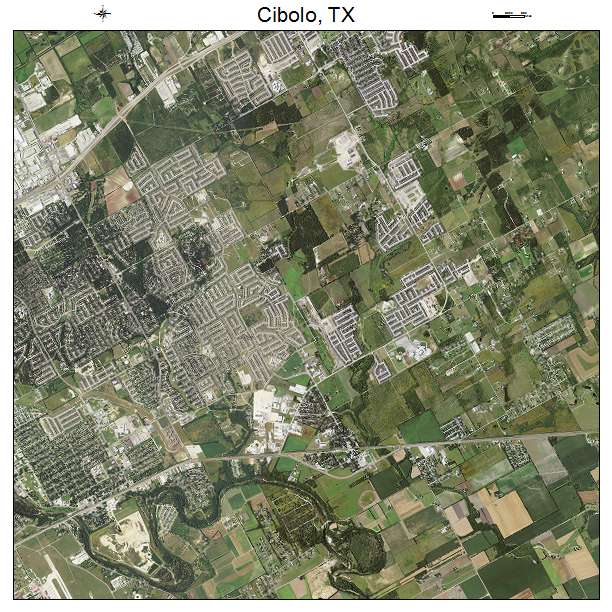 Cibolo, TX air photo map