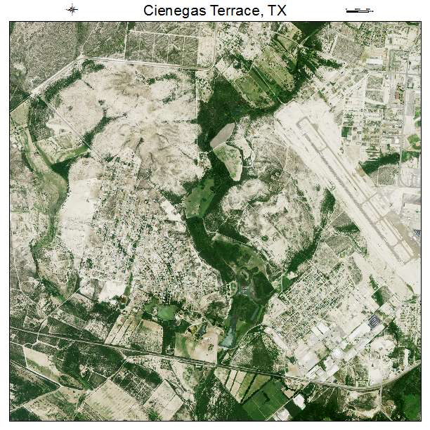 Cienegas Terrace, TX air photo map