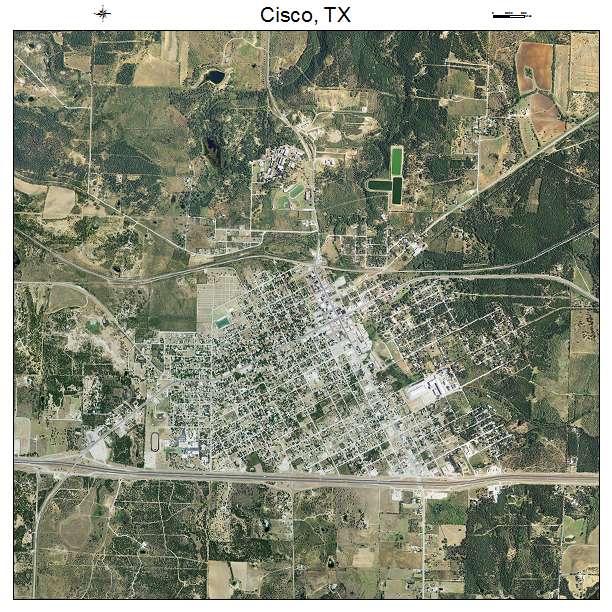 Cisco, TX air photo map