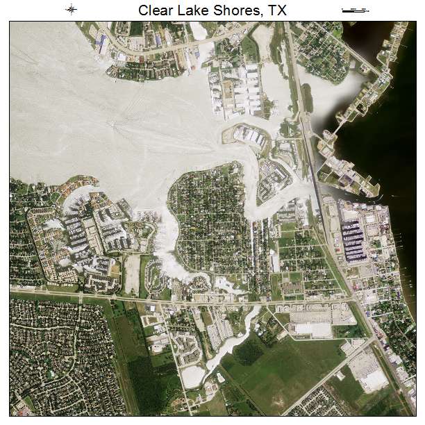 Clear Lake Shores, TX air photo map